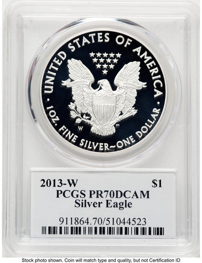 2013-W Proof Silver Eagle 1 oz TD Rogers PCGS PR70