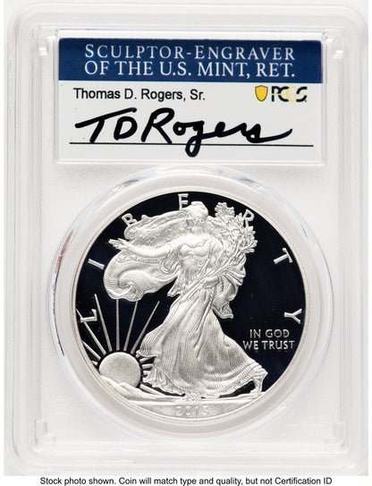 2013-W Proof Silver Eagle 1 oz TD Rogers PCGS PR70 (781017102)