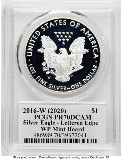 2016-W Proof Silver Eagle 1 oz WP Mint Hoard TD Rogers PCGS PR70 (781017115)
