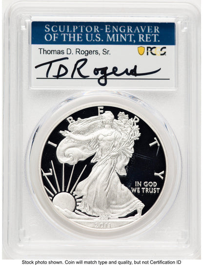 2011-W Proof Silver Eagle 1 oz TD Rogers PCGS PR70 (781017125)