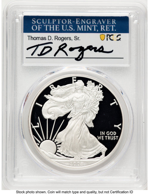 2008-W Proof Silver Eagle 1 oz TD Rogers PCGS PR70 (781017145)