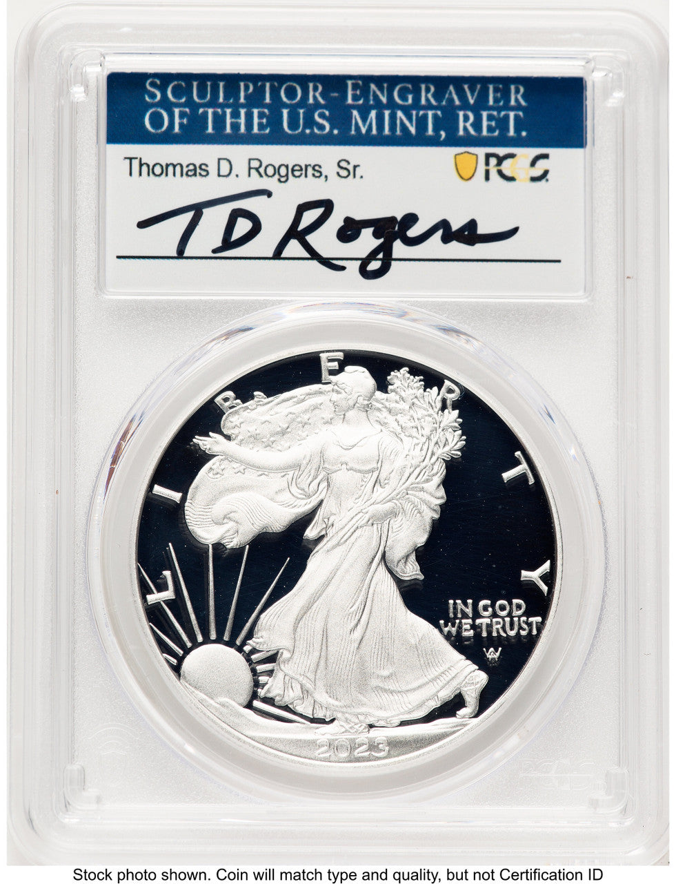 2023-W Proof Silver Eagle 1 oz TD Rogers PCGS PR70