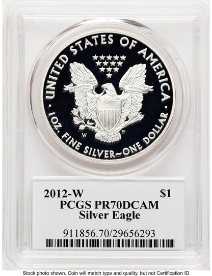2012-W Proof Silver Eagle 1 oz TD Rogers PCGS PR70 (781017162)