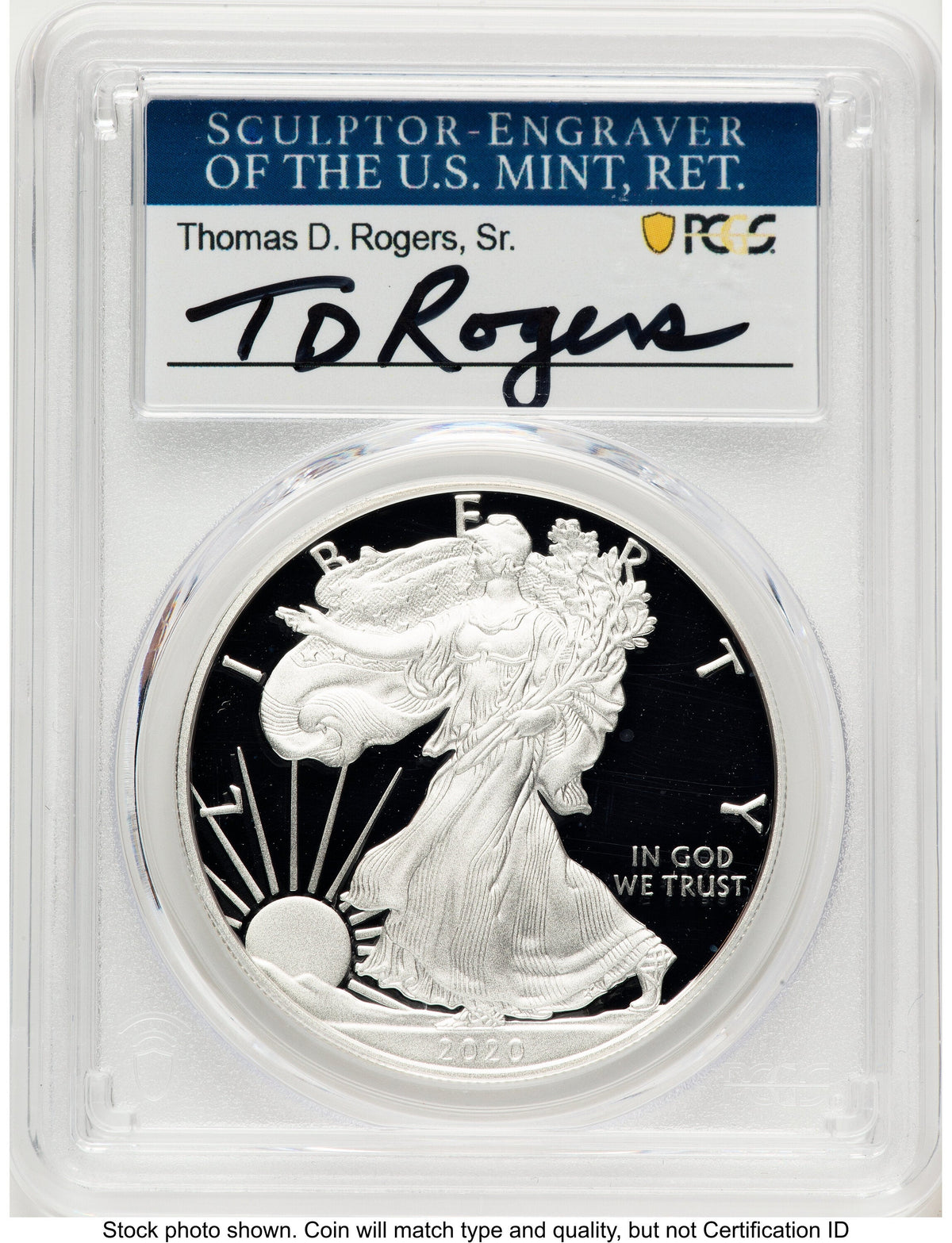 2020-W Proof Silver Eagle 1 oz TD Rogers PCGS PR70