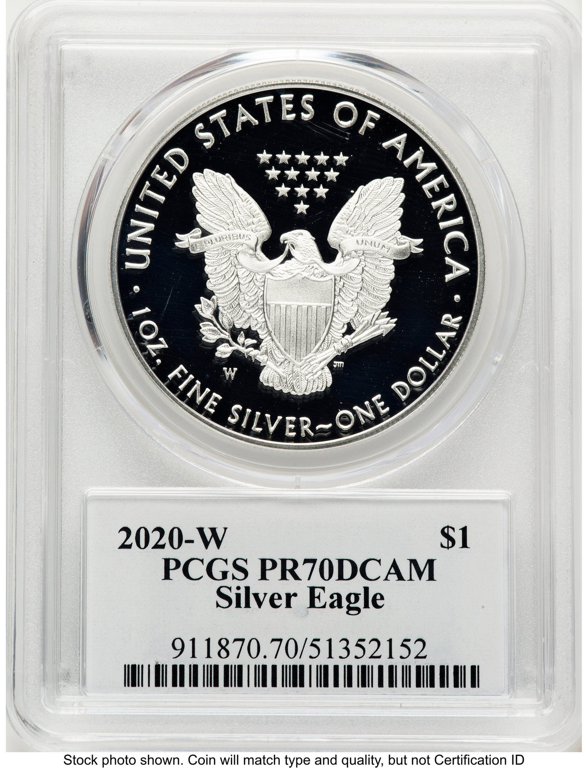 2020-W Proof Silver Eagle 1 oz TD Rogers PCGS PR70