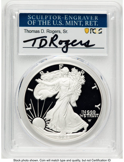 2022-W Proof Silver Eagle 1 oz TD Rogers PCGS PR70