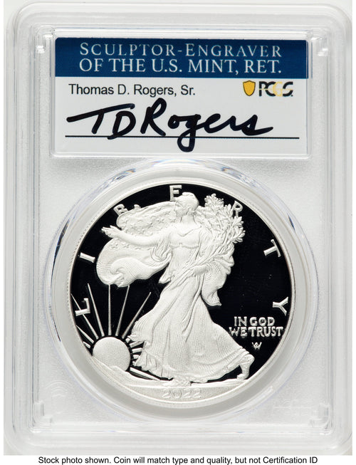 2022-W Proof Silver Eagle 1 oz TD Rogers PCGS PR70
