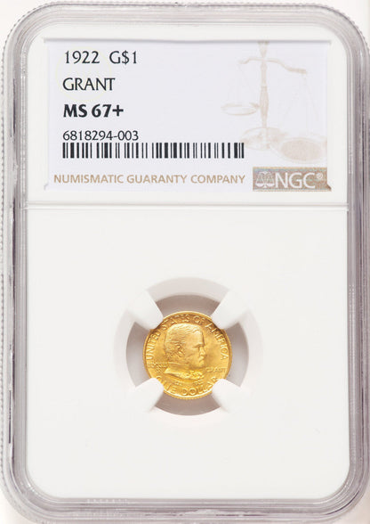 1922 G$1 Grant No Star Commemorative Gold NGC MS67+ (781062020)