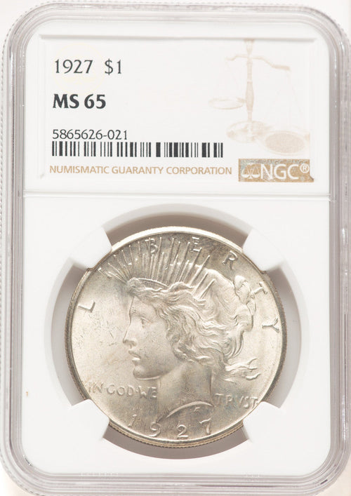 1927 Peace Dollar NGC MS65 (781093008)