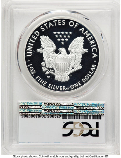 2017-W Proof Silver Eagle 1 oz FS Eagle Label PCGS PR70