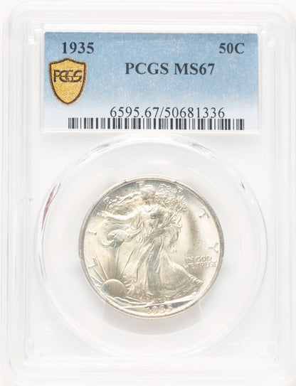 1935 50C Walking Liberty Half Dollar PCGS MS67