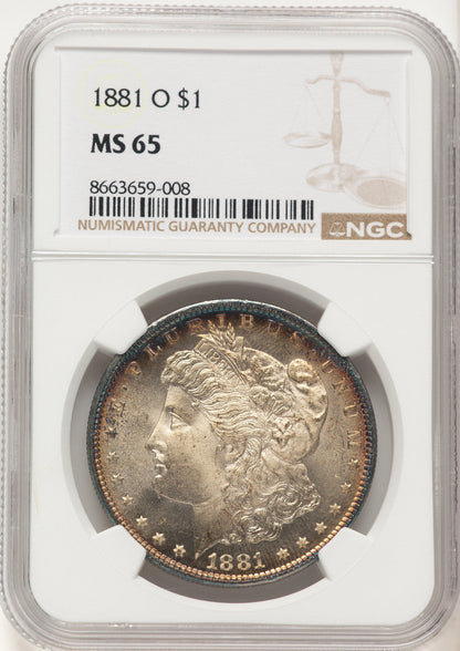 1881-O Morgan Dollar NGC MS65