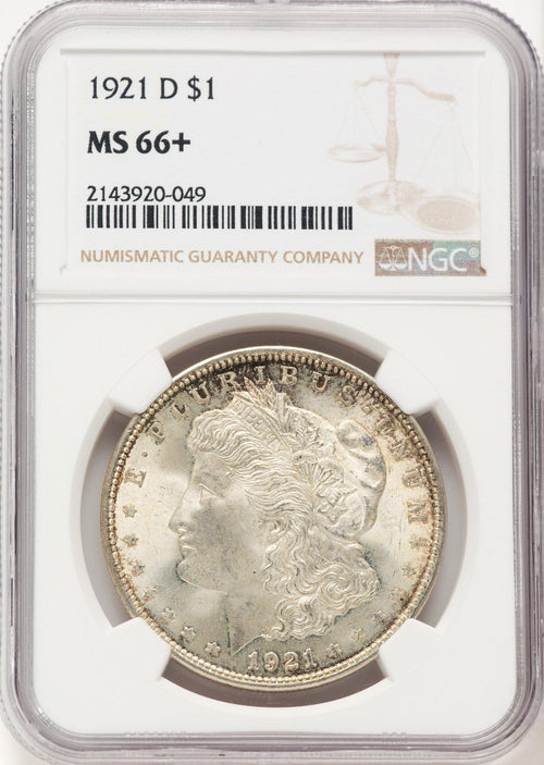 1921-D Morgan Dollar NGC MS66+