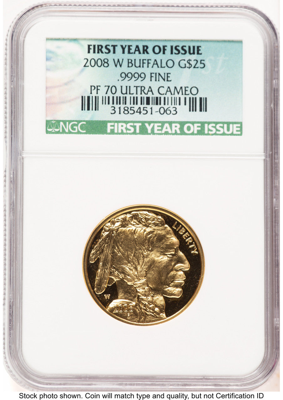 2008-W Proof Gold Buffalo 1/2 oz First Year of Issue NGC PF70 (781897023)