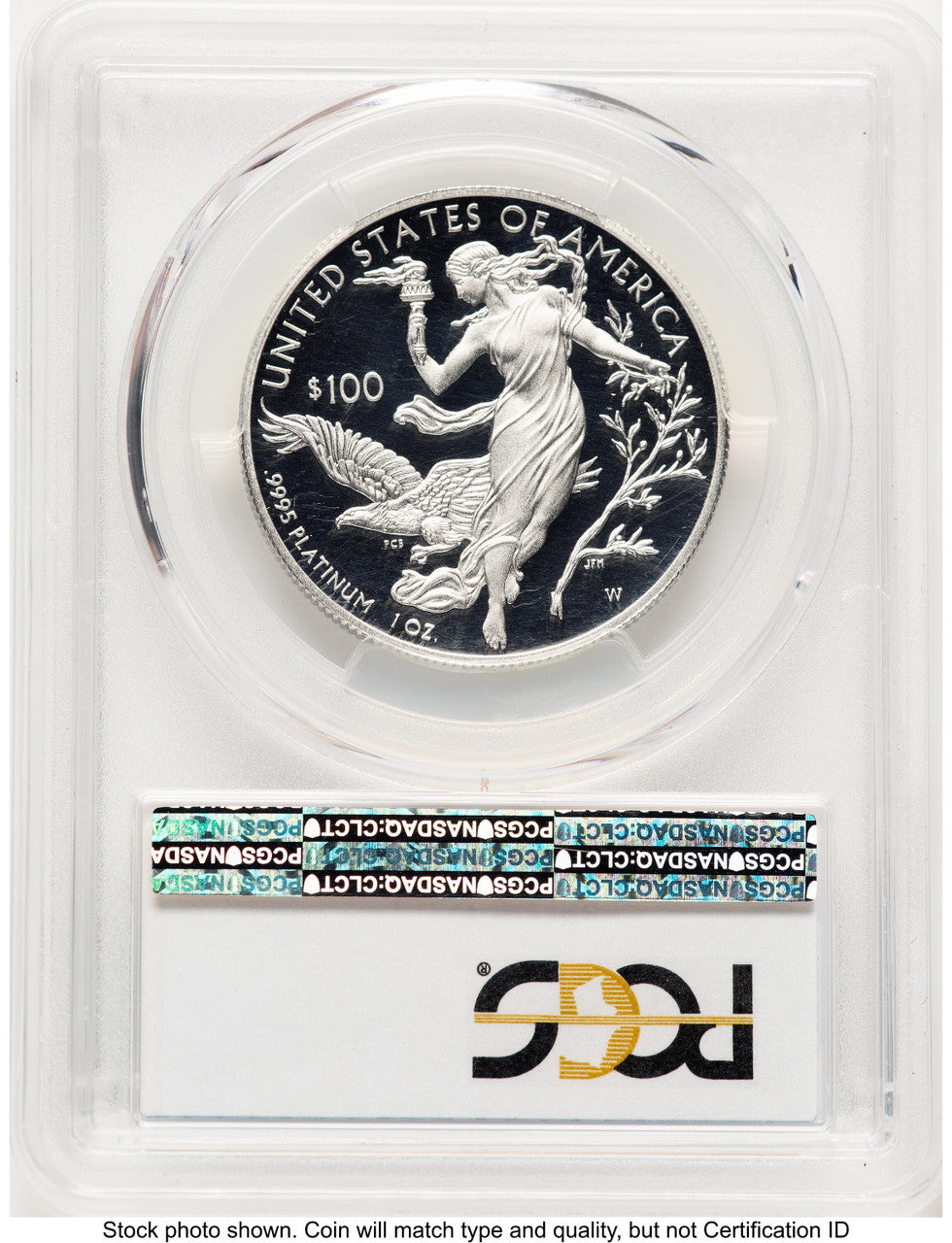 2016-W Proof Platinum Eagle 1 oz Blue Gradient PCGS PR70