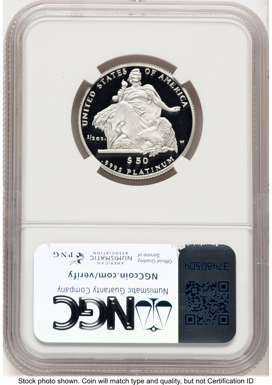 2004-W Proof Platinum Eagle 1/2 oz Brown Label NGC PF70 (782122004)