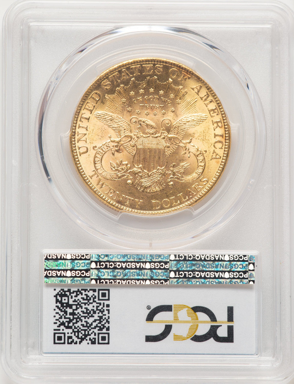 1889 $20 Blue Gradient Liberty Double Eagle PCGS MS63