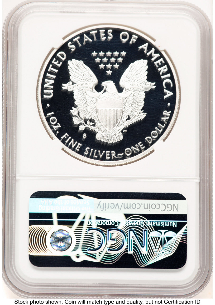 2018-S Proof Silver Eagle 1 oz NGC PF70 Ed Moy (782578024)