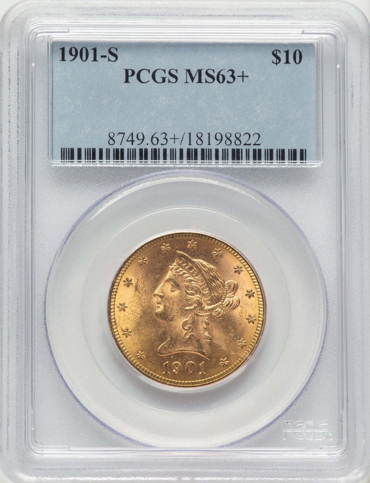 1901-S $10 Liberty Eagle PCGS MS63+