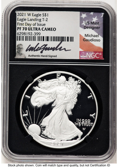 2021-W TY2 Proof Silver Eagle 1 oz FDI NGC PF70 Michael Gaudioso