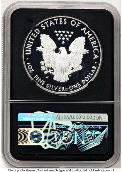 2020-W Proof Silver Eagle 1 oz FDI John Philadelphia NGC PF70 Mercanti