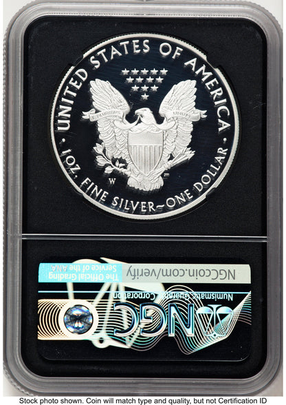 2021-W TY1 Proof Silver Eagle FDI NGC PF70 Mercanti Signed