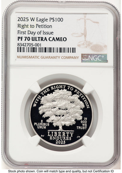 2025-W Proof Platinum Eagle 1 oz FDI Brown Label NGC PF70