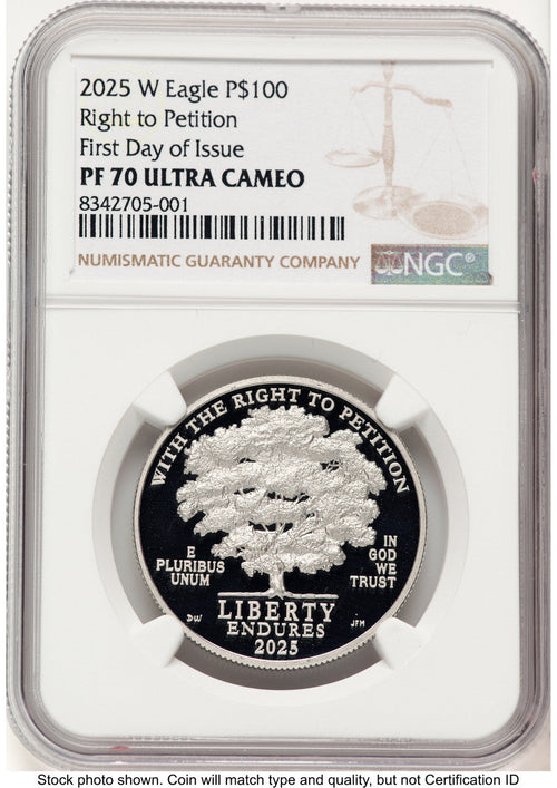 2025-W Proof Platinum Eagle 1 oz FDI Brown Label NGC PF70