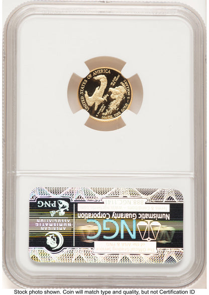 2014-W Proof Gold Eagle 1/10 oz ER Blue NGC PF70 (783013037)