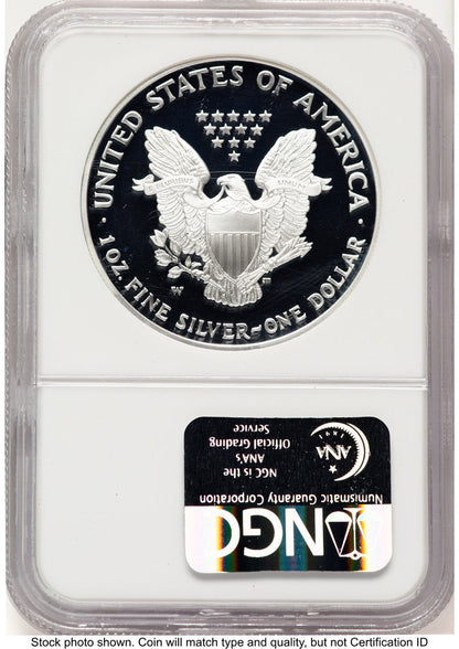 2004-W Proof Silver Eagle 1 oz Brown Label NGC PF70 (783243015)