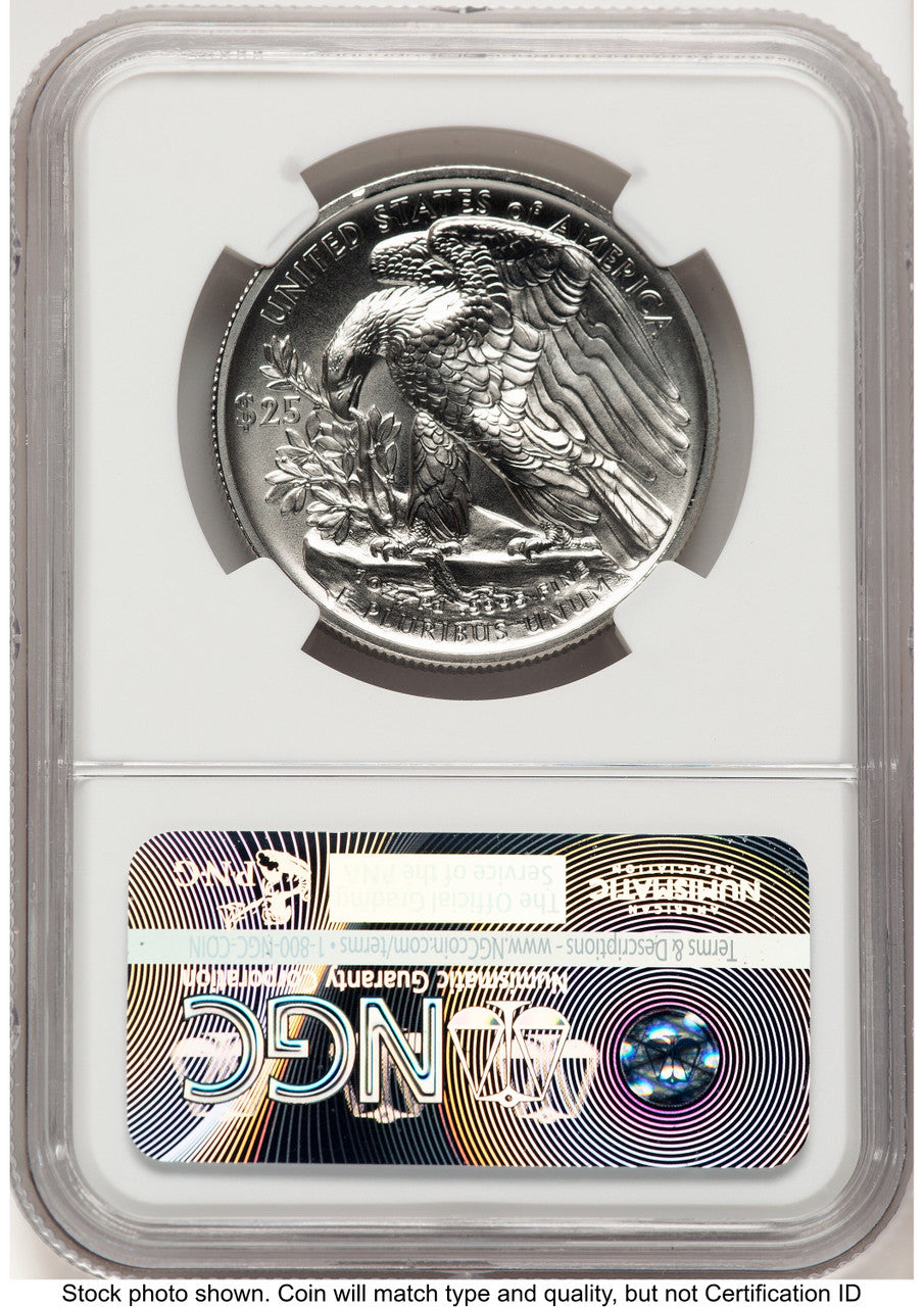 2017 Palladium Eagle 1 oz FDI 225th Anniversary Label NGC MS70