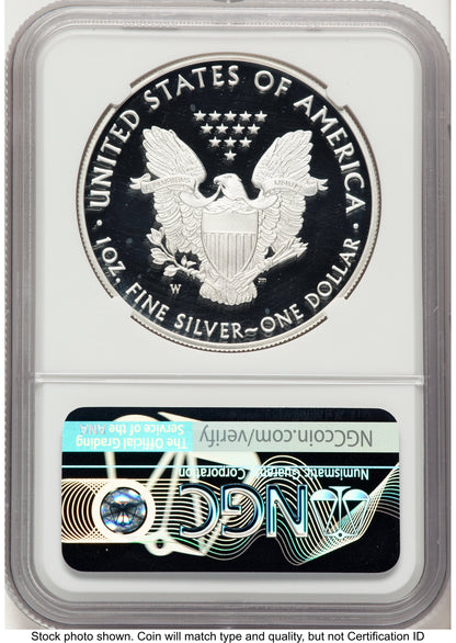 2021-W TY1 Proof Silver Eagle Congratulations Set 1 oz FDI Eagle Mountain Label NGC PF70