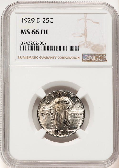 1929-D 25C FH Standing Liberty Quarter NGC MS66