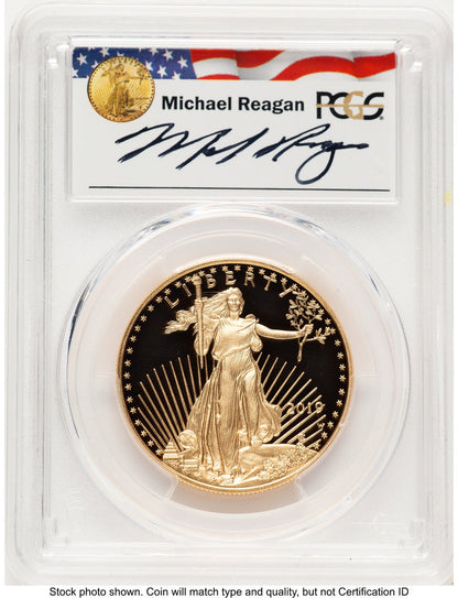 2019-W Proof Gold Eagle 1 oz Reagan Legacy Series Michael Reagan PCGS PR70