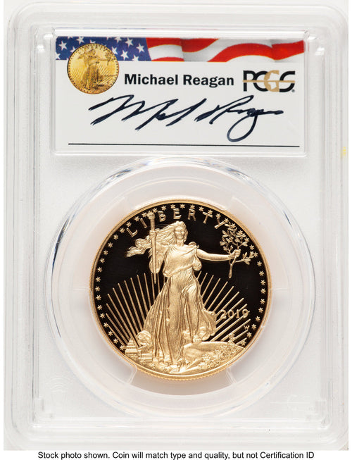 2019-W Proof Gold Eagle 1 oz Reagan Legacy Series Michael Reagan PCGS PR70