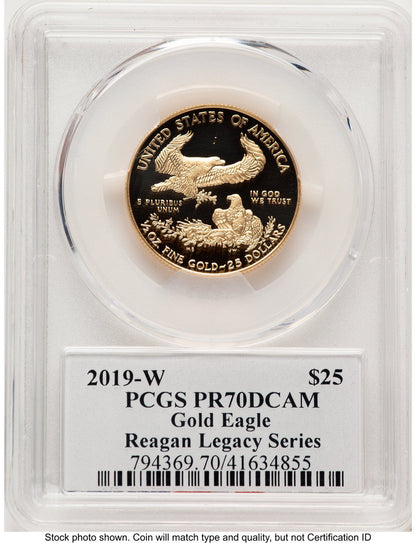 2019-W Proof Gold Eagle 1/2 oz Reagan Legacy Series Michael Reagan PCGS PR70