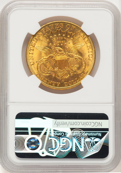 1907-D $20 Brown Label Liberty Double Eagle NGC MS65+