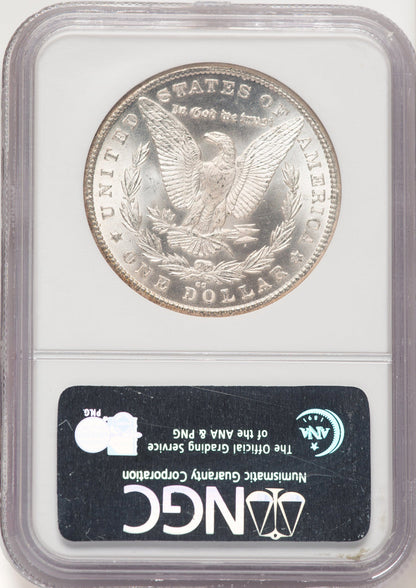 1880-CCVAM-6 8 Over Low 7 Morgan Dollar NGC MS64