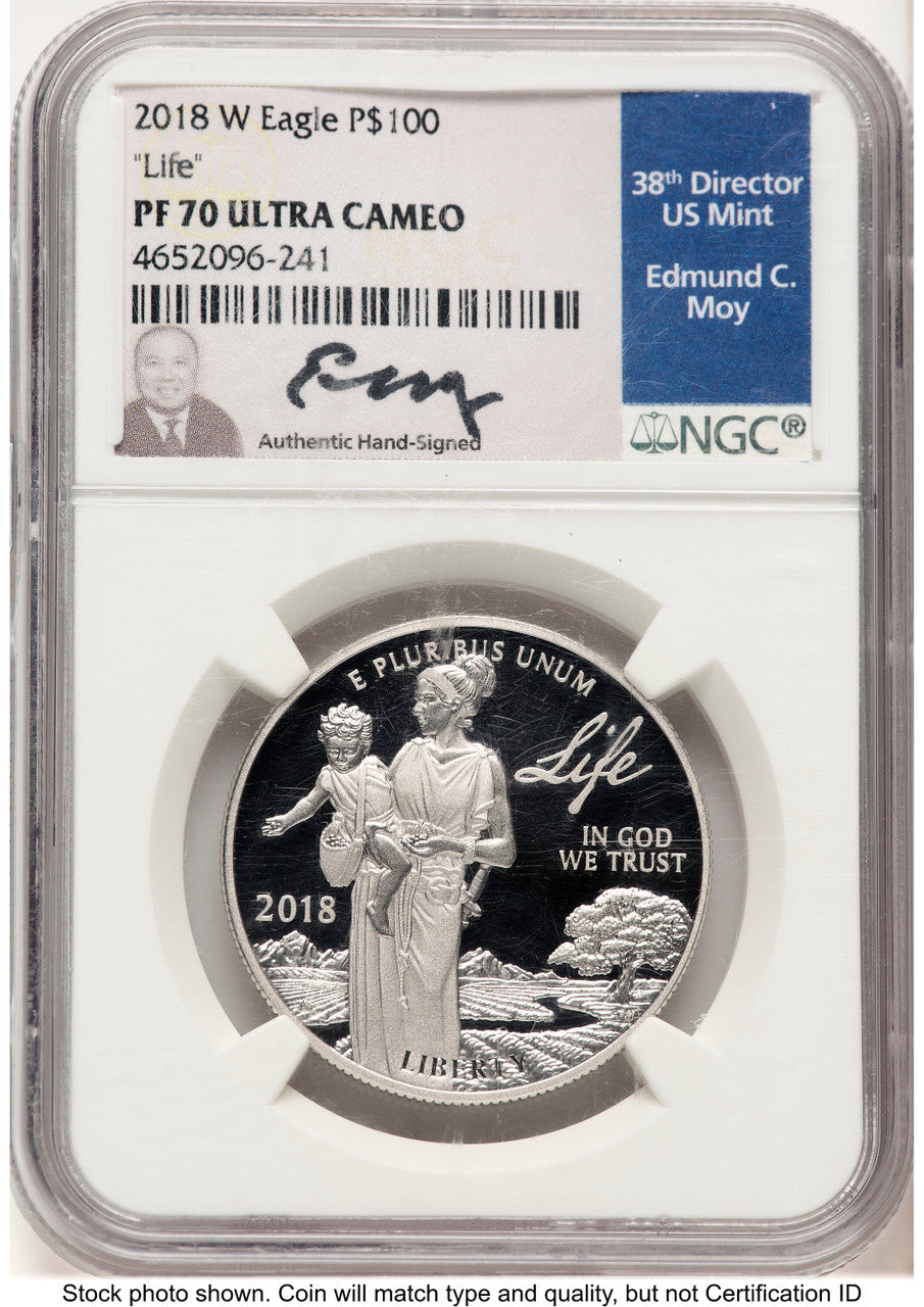 2018-W Proof Platinum Eagle 1 oz NGC PF70 Ed Moy (784188005)
