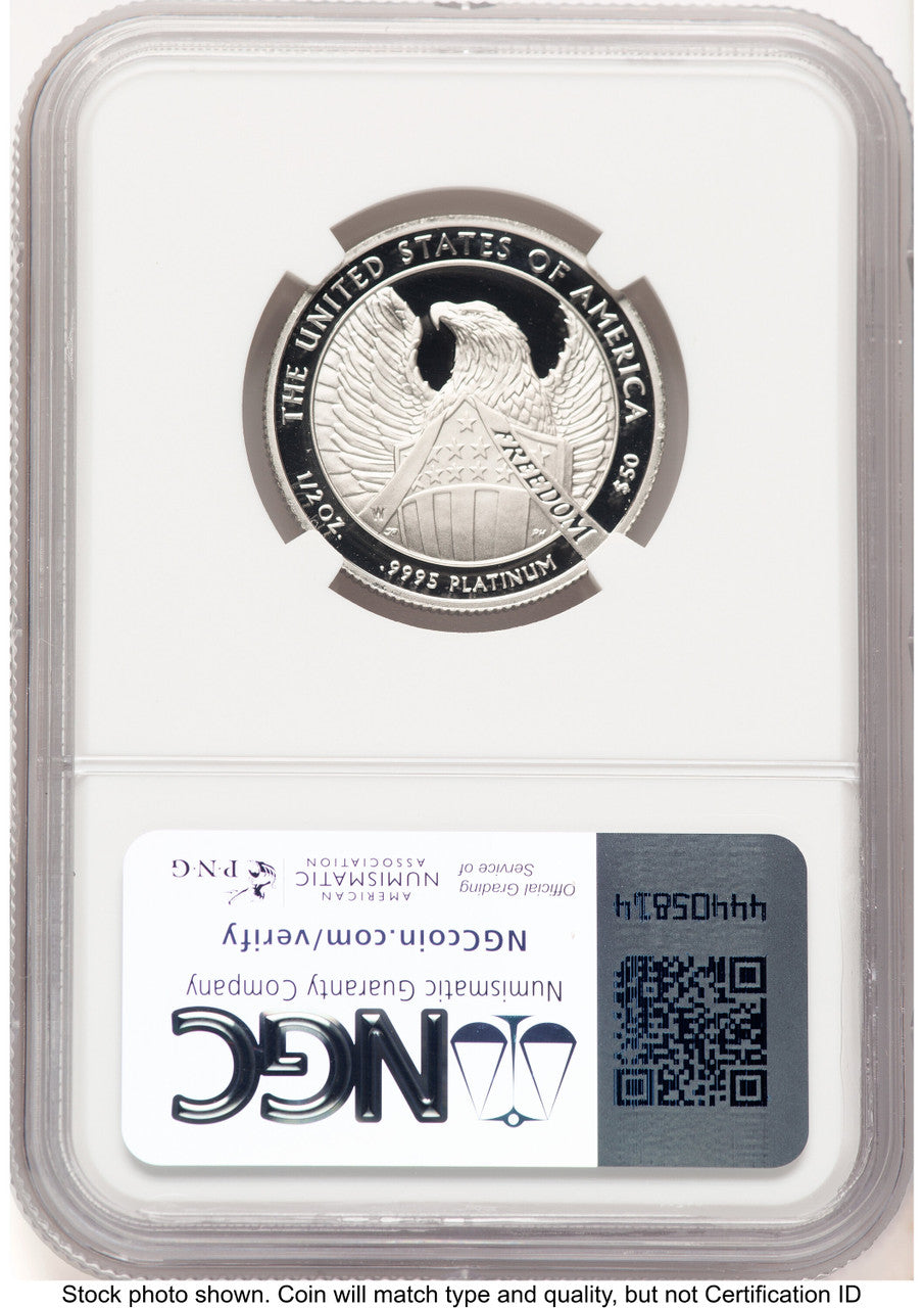 2007-W Proof Platinum Eagle 1/2 oz Brown Label NGC PF70 (784188011)