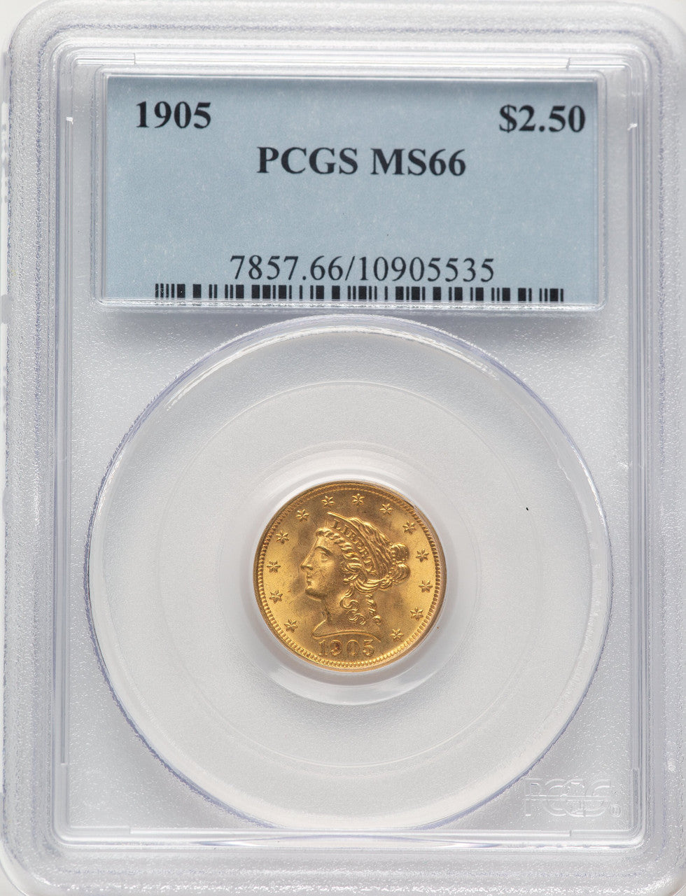 1905 $2.50 Liberty Quarter Eagle PCGS MS66