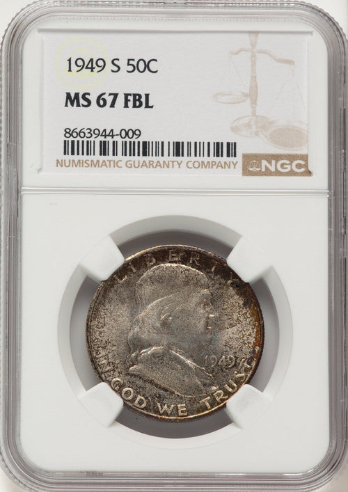 1949-S 50C FL Franklin Half Dollar NGC MS67