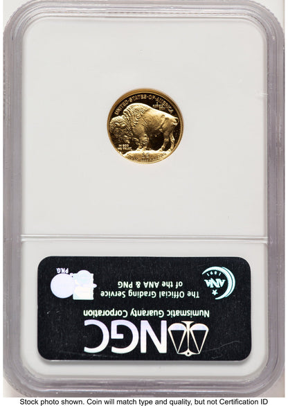 2008-W Proof Gold Buffalo 1/10 oz ER Blue NGC PF70