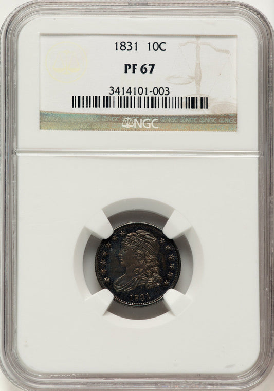 1831 10C Proof Bust Dime NGC PR67