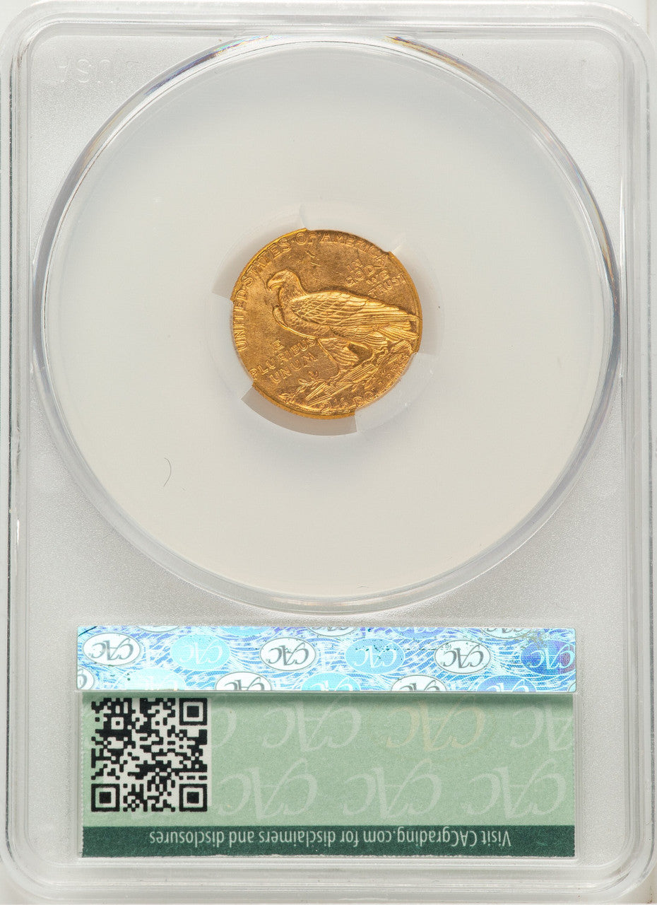 1925-D $2.50 Green Label Indian Quarter Eagle CACG MS63