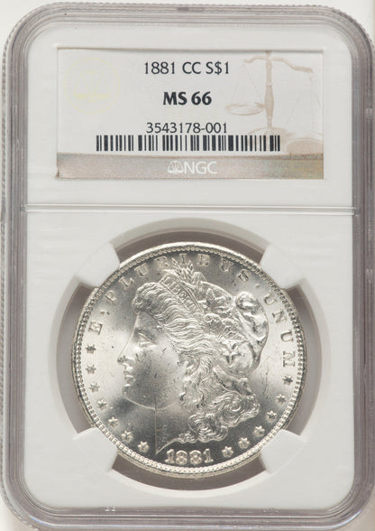 1881-CC Morgan Dollar NGC MS66