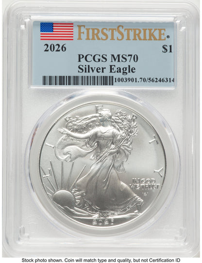 2026 Silver Eagle FS Flag PCGS MS70