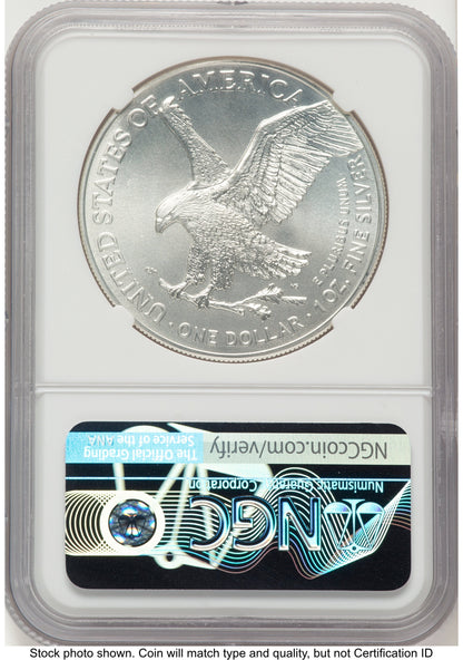 2021 Silver Eagle Type 2 Brown Label NGC MS70