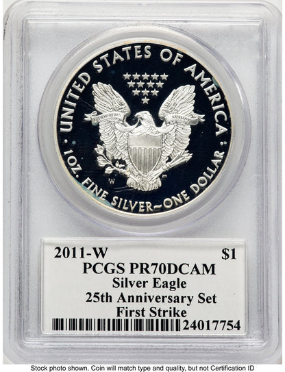 2011-W Proof Silver Eagle 1 oz FS John PCGS PR70 Mercanti