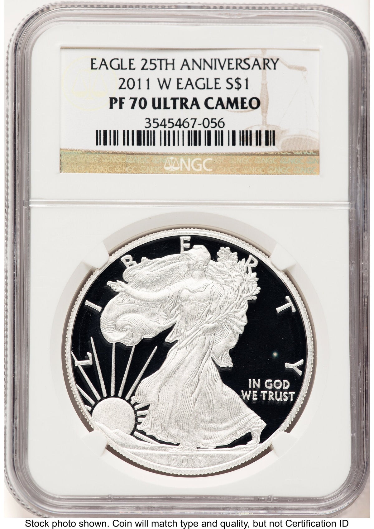 2011-W Proof Silver Eagle 1 oz Brown Label NGC PF70